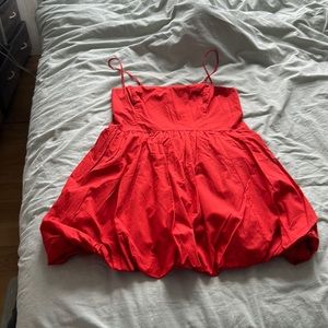 Abercrombie and fitch red bubble sundress size large